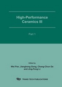 Enlarge image Cover: High-Performance Ceramics III - Trans Tech Publications Ltd