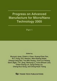 Enlarge image Cover: Progress on Advanced Manufacture for Micro/Nano Technology 2005 - Trans Tech Publications Ltd