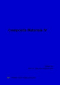 Enlarge image Cover: Composite Materials IV - Trans Tech Publications Ltd