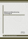 Cover: Material and Manufacturing Technology III - Trans Tech Publications Ltd