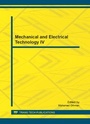 Cover: Mechanical and Electrical Technology IV - Trans Tech Publications Ltd