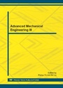 Cover: Advanced Mechanical Engineering III - Trans Tech Publications Ltd