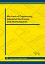 Cover: Mechanical Engineering, Industrial Electronics and Informatization - Trans Tech Publications Ltd