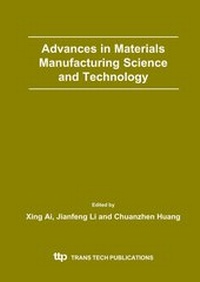 Enlarge image Cover: Advances in Materials Manufacturing Science and Technology - Trans Tech Publications Ltd