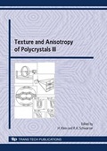 Cover: Texture and Anisotropy of Polycrystals III - Trans Tech Publications Ltd
