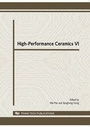 Cover: High-Performance Ceramics VI - Trans Tech Publications Ltd