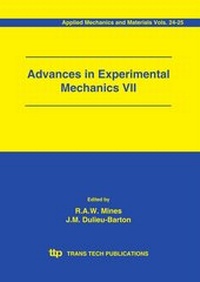 Enlarge image Cover: Advances in Experimental Mechanics VII - Trans Tech Publications Ltd