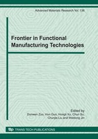 Enlarge image Cover: Frontier in Functional Manufacturing Technologies - Trans Tech Publications Ltd