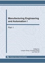 Cover: Manufacturing Engineering and Automation I - Trans Tech Publications Ltd