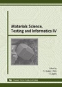 Cover: Materials Science, Testing and Informatics IV - Trans Tech Publications Ltd