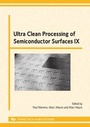 Cover: Ultra Clean Processing of Semiconductor Surfaces IX - Trans Tech Publications Ltd