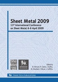 Enlarge image Cover: Sheet Metal 2009 - Trans Tech Publications Ltd