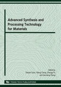 Cover: Advanced Synthesis and Processing Technology for Materials - Trans Tech Publications Ltd