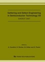 Cover: Gettering and Defect Engineering in Semiconductor Technology XII - Trans Tech Publications Ltd