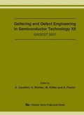 Cover: Gettering and Defect Engineering in Semiconductor Technology XII - Trans Tech Publications Ltd
