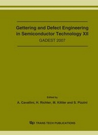 Enlarge image Cover: Gettering and Defect Engineering in Semiconductor Technology XII - Trans Tech Publications Ltd