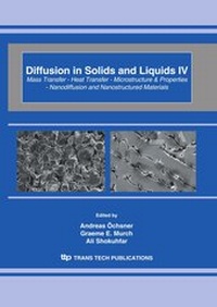 Enlarge image Cover: Diffusion in Solids and Liquids IV - Trans Tech Publications Ltd