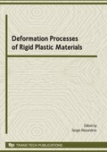 Cover: Deformation Processes of Rigid Plastic Materials - Trans Tech Publications Ltd