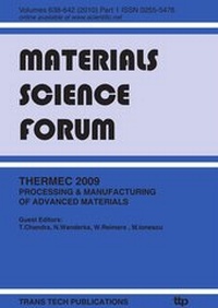 Enlarge image Cover: THERMEC 2009 - Trans Tech Publications Ltd