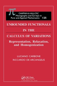 Abbildung von: Unbounded Functionals in the Calculus of Variations - Chapman & Hall/CRC