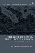 Cover: The Rule of Law in the European Union - Hart Publishing