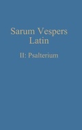 Cover: Sarum Vespers Latin II - Gregorian Institute of Canada
