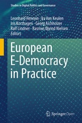 Cover: European E-Democracy in Practice - Springer