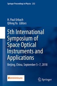 Enlarge image Cover: 5th International Symposium of Space Optical Instruments and Applications - Springer