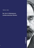 Cover: Der Vers in Shakespeares nichtdramatischen Werken - Inktank Publishing