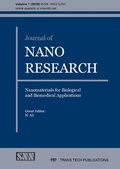 Cover: Journal of Nano Research Vol. 1 - Trans Tech Publications Ltd