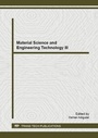 Cover: Material Science and Engineering Technology III - Trans Tech Publications Ltd