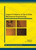Cover: Urgent Problems of Up-to-Date Mechanical Engineering - Trans Tech Publications Ltd