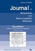 Cover: Nanodiffusion - Trans Tech Publications Ltd