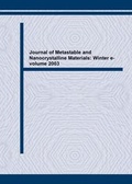 Cover: Journal of Metastable and Nanocrystalline Materials: Winter e-volume 2003 - Trans Tech Publications Ltd