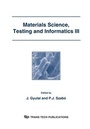 Cover: Materials Science, Testing and Informatics III - Trans Tech Publications Ltd