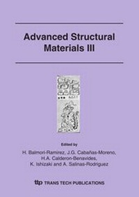 Enlarge image Cover: Advanced Structural Materials III - Trans Tech Publications Ltd