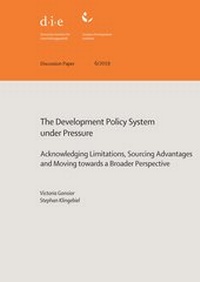 Enlarge image Cover: The development policy system under pressure - German Institute of Development and Sustainability (IDOS) gGmbH