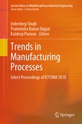 Cover: Trends in Manufacturing Processes - Springer