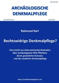 Cover: Arch&auml;ologische Denkmalpflege, Sonderband / Rechtswidrige Denkmalpflege? - epubli