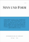 Cover: Sinn und Form 4/2019 - SINN und FORM