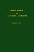 Cover: Neues Archiv f&uuml;r s&auml;chsische Geschichte, 89. Band (2018) - Verlag PH.C.W. SCHMIDT bei Rudolph Druck