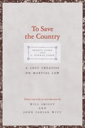 Cover: To Save the Country - Yale University Press