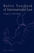 Cover: Baltic Yearbook of International Law, Volume 17 (2017/2018) - Martinus Nijhoff