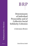 Cover: Determinants of Individual Prosociality and of Collective Social Solidarity- Cohesion - Brill