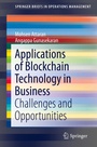 Cover: Applications of Blockchain Technology in Business - Springer