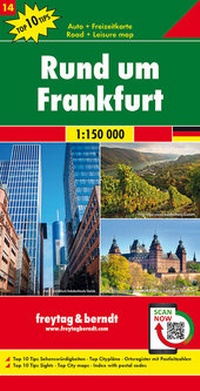 Abbildung von: Rund um Frankfurt, Autokarte 1:150.000, Top 10 Tips, Blatt 14 - Freytag-Berndt und ARTARIA
