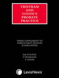 Cover: Tristram and Coote's Probate Practice 31st edition Third Supplement - Butterworths Law