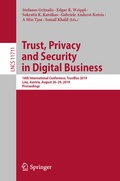 Cover: Trust, Privacy and Security in Digital Business - Springer