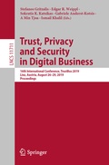 Cover: Trust, Privacy and Security in Digital Business - Springer
