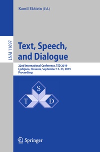 Abbildung von: Text, Speech, and Dialogue - Springer